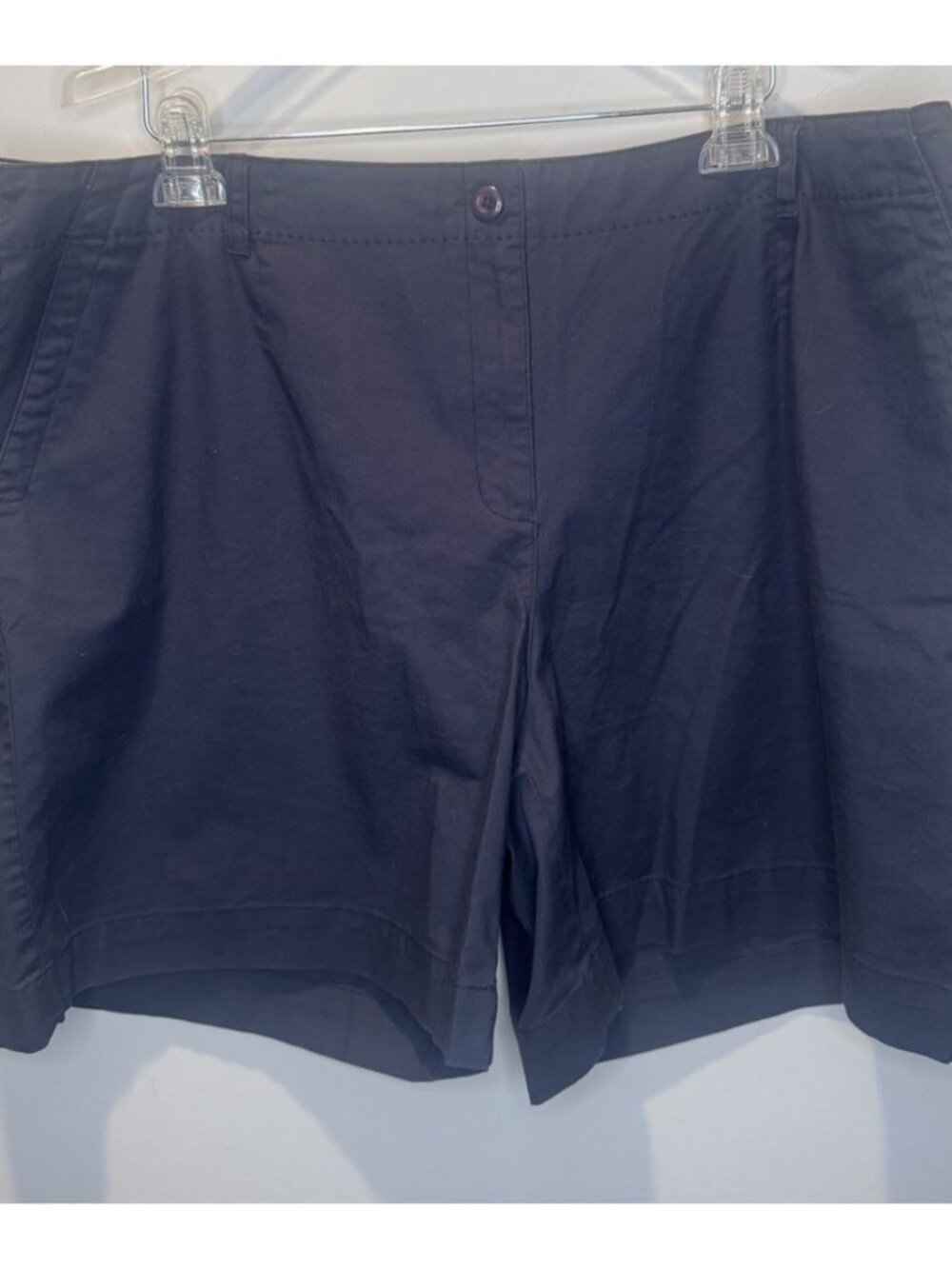 Talbots Woman Petites Stretch Navy Blue Womens 7" Inseam Shorts 22WP NEW Classic